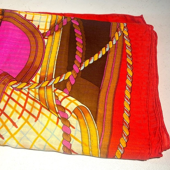 Hermes - Colorful signature Patterned Scarf 47x47 - Picture 3 of 13